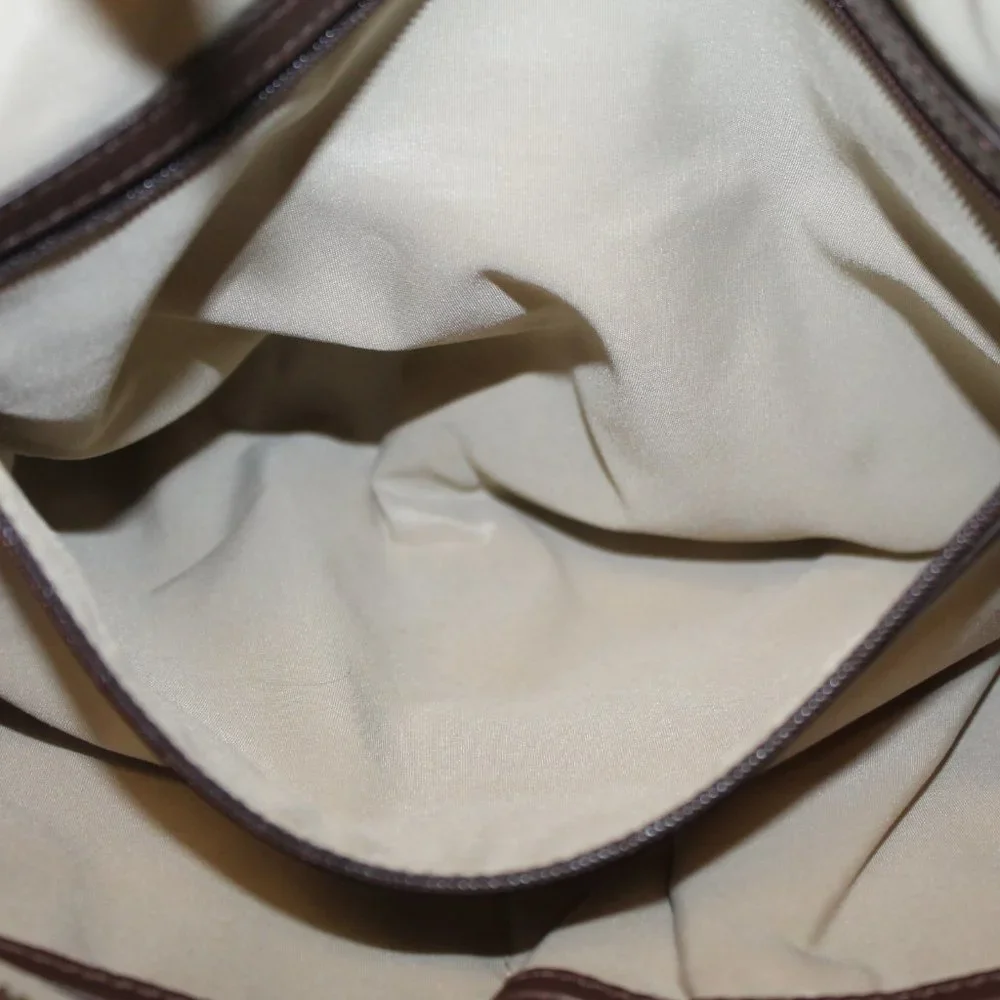 Cole Haan Brown Leather Tote with Gold Chain Detail